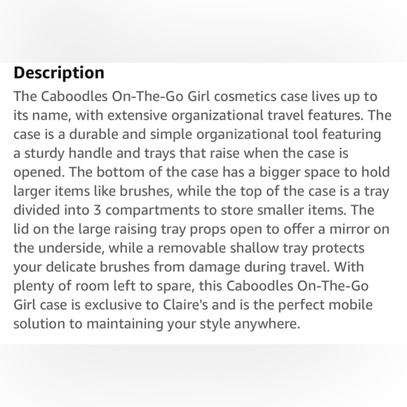 Caboodles large purple On the Go Girl cosmetic case - Picture 13 of 13